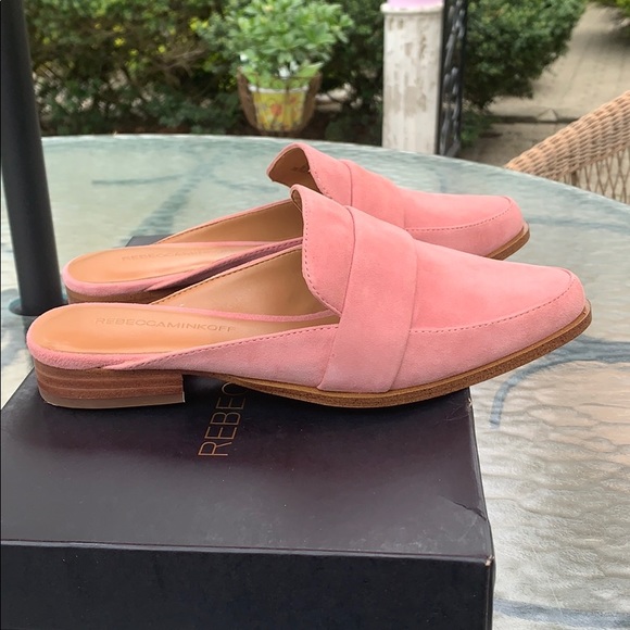 Rebecca Minkoff Mika pink kid suede mule size 6 - Picture 4 of 7